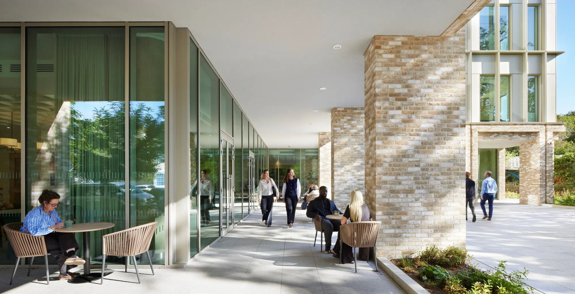 Meet, collaborate and relax in our café and outdoor spaces